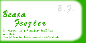 beata feszler business card